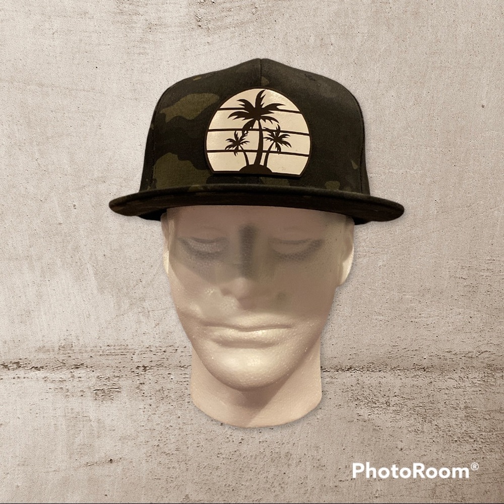 Palm Tree Flatbill Camo Hat